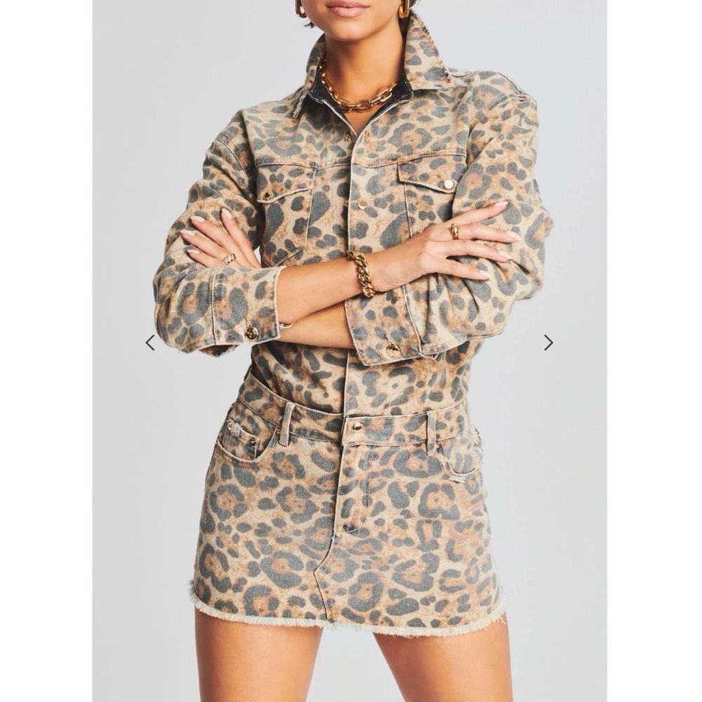 SER.O.YA Leopard Print Mini Dress